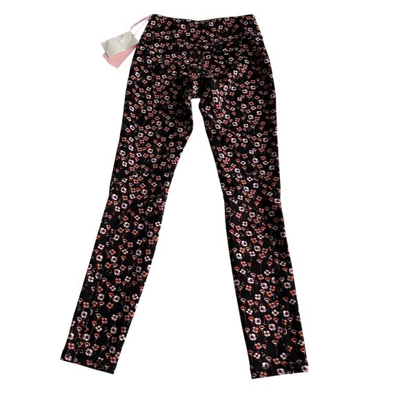 Giambattista Valli NWT Made in Italy Dark Floral Structured Seaming Leggings 6 8 - Picture 4 of 12